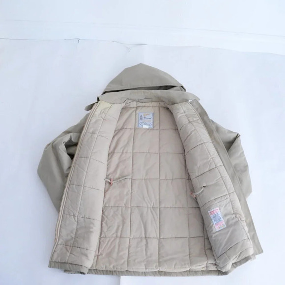 Vintage London Fog  Maincoats Tan Zip Up Puffer Winter Coat Size 42 - Picture 13 of 14